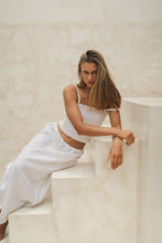 Load image into Gallery viewer, Riviera Maxi Slip Skirt White
