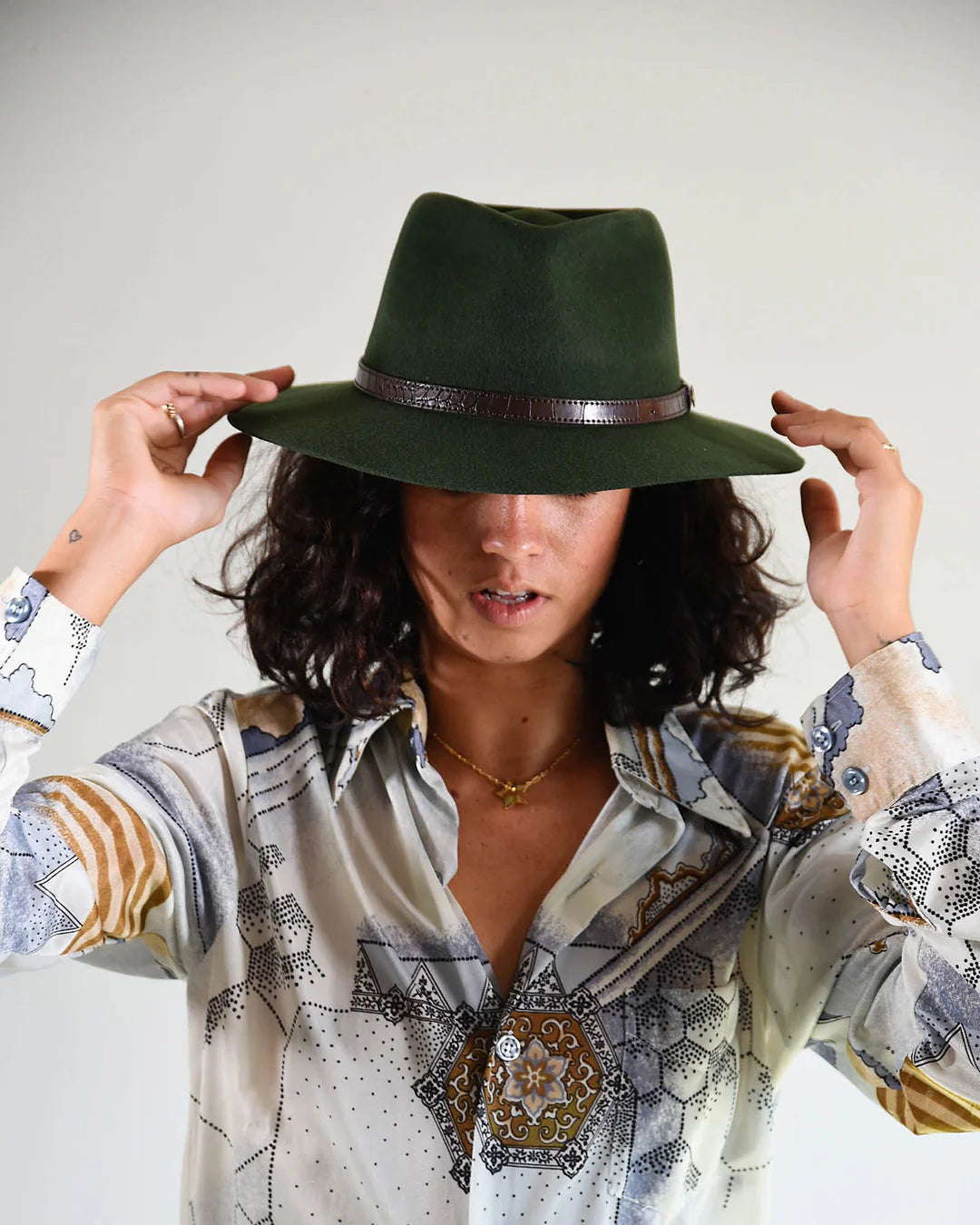 The Dingo 100% Wool Felt Hat Forest Green