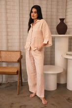 Load image into Gallery viewer, Fundamental Wide Leg Linen Pant Blush
