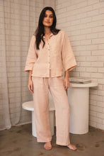 Load image into Gallery viewer, Fundamental Wide Leg Linen Pant Blush
