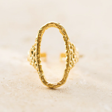 Load image into Gallery viewer, Elara Round Shaped 18Kt Yellow Gold Plated Ring
