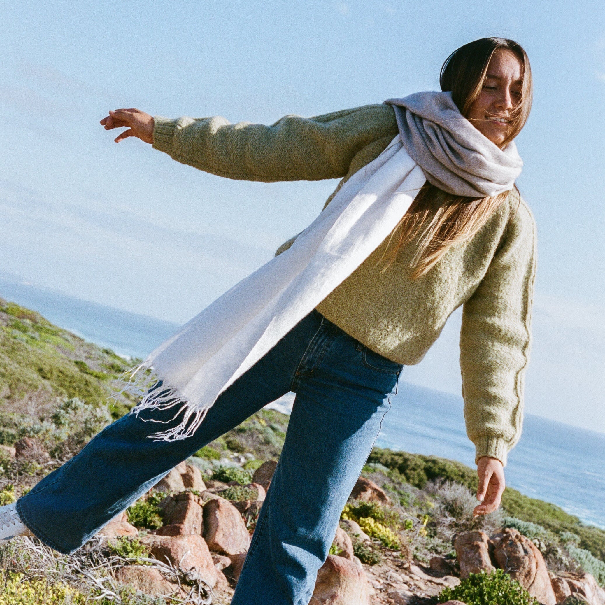 Scarf/Shawl Brulee Split - Desert to Ocean