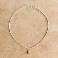 Load image into Gallery viewer, Ember Crushed Silver Gold Vermeil Tear Drop S925 Sterling Silver Necklace
