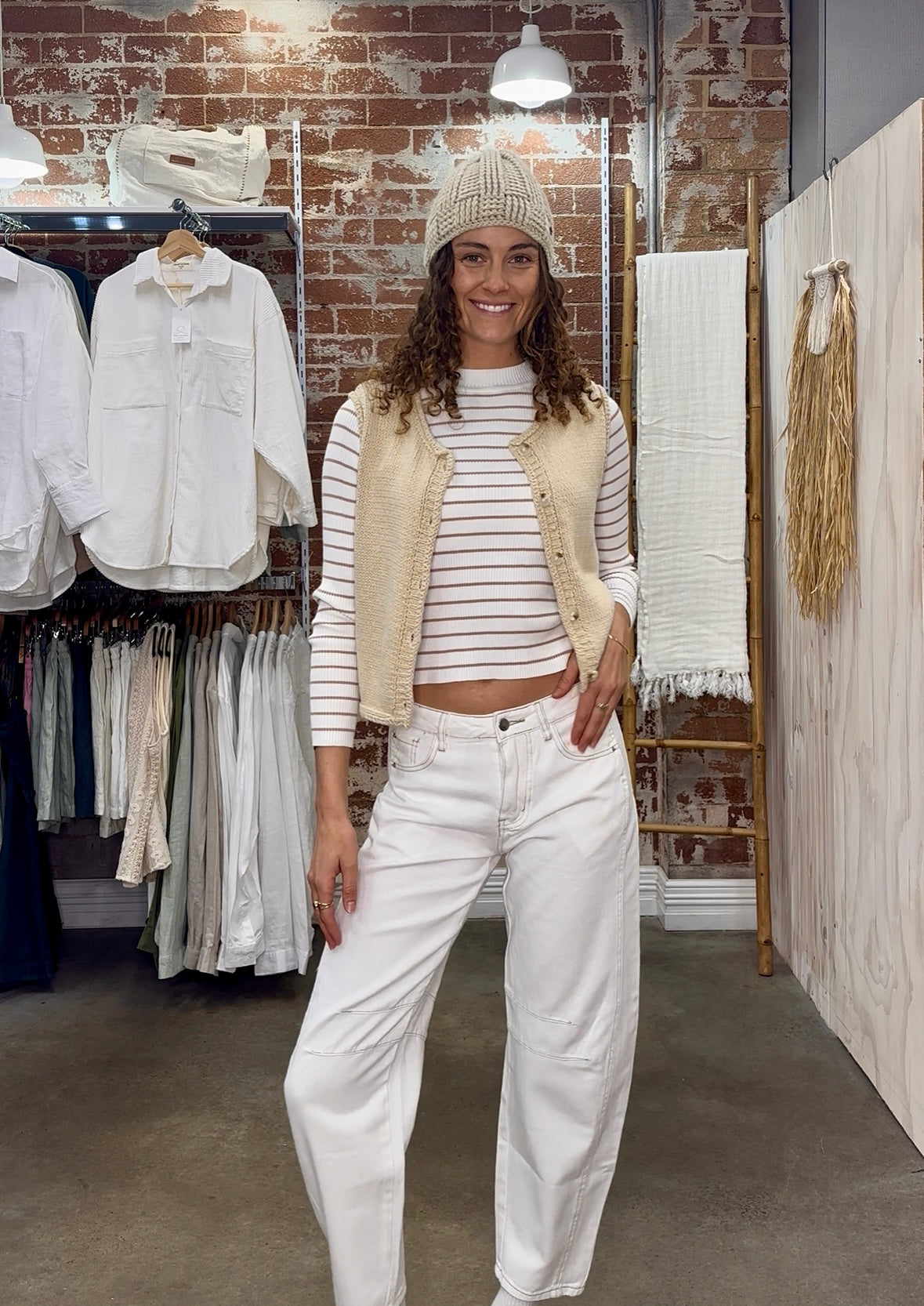 Ava Knit Vest 100% Cotton