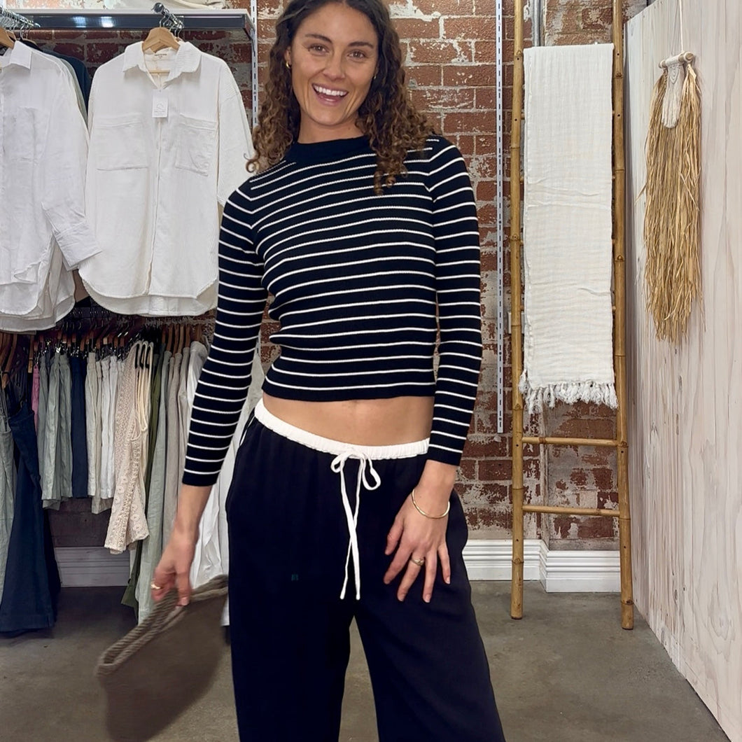 Ivory Stripes Knit