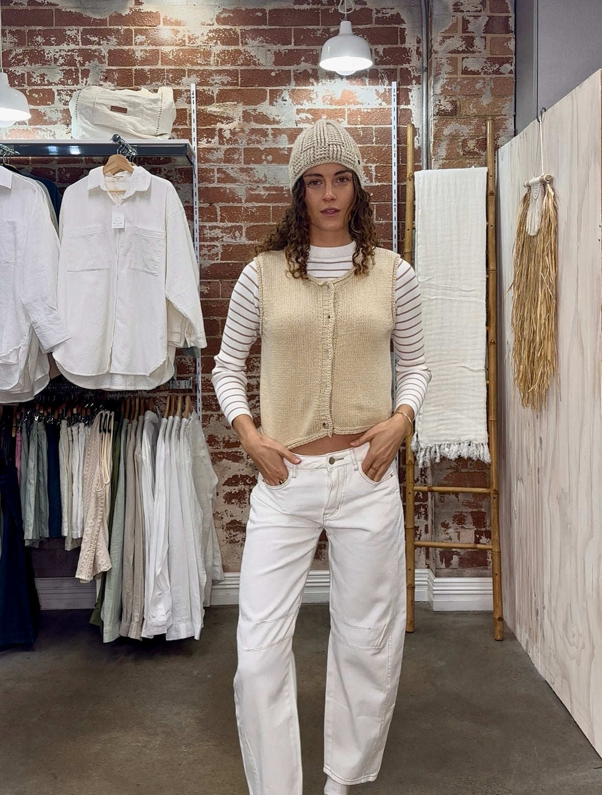 Ava Knit Vest 100% Cotton