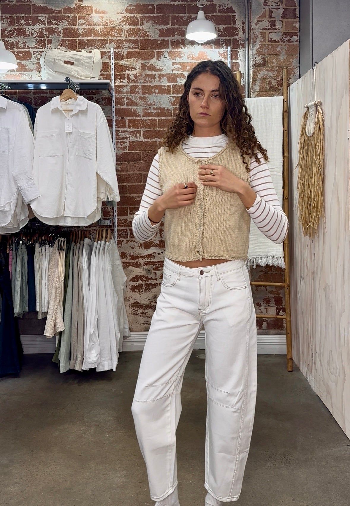 Ava Knit Vest 100% Cotton