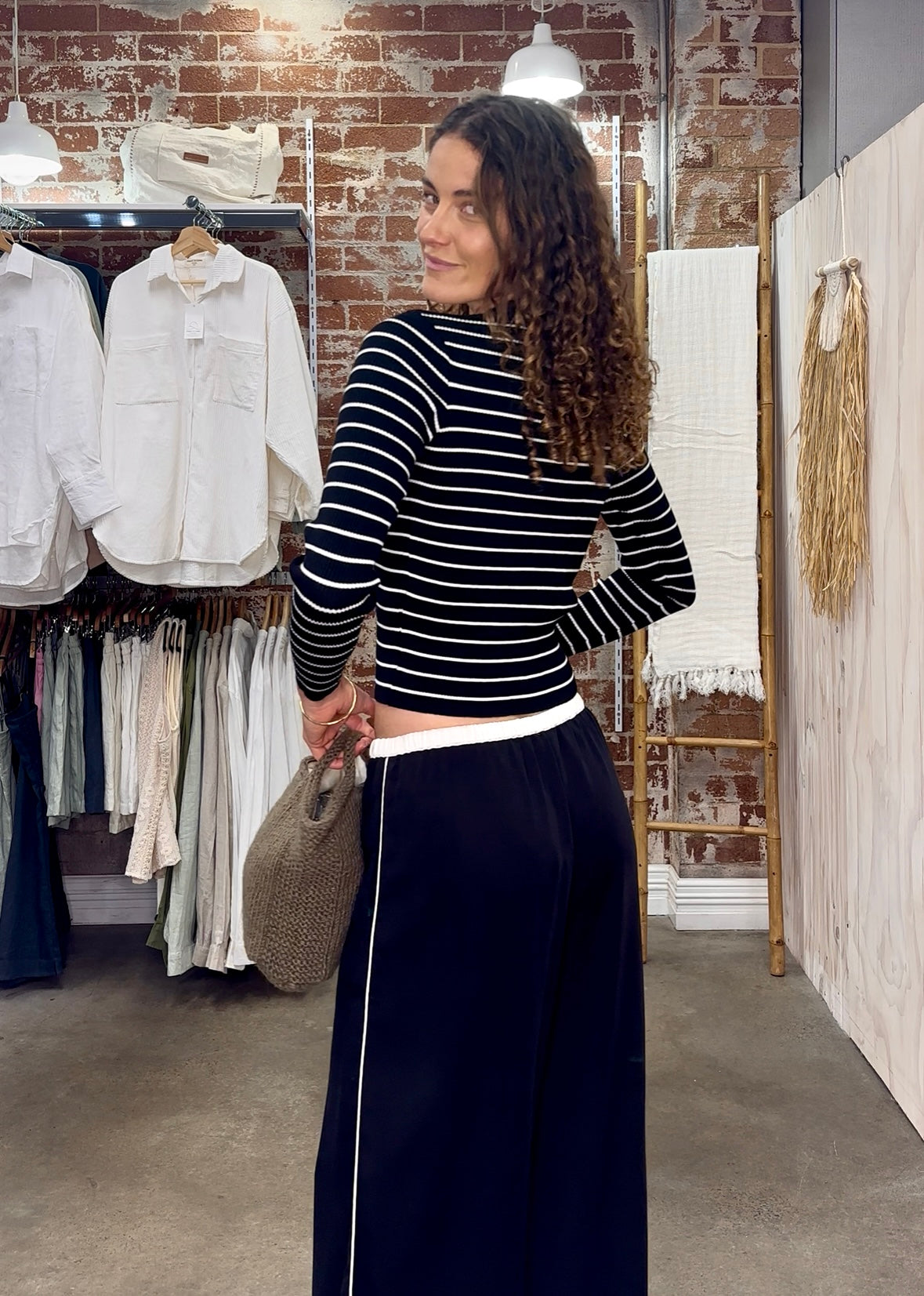Ivory Stripes Knit