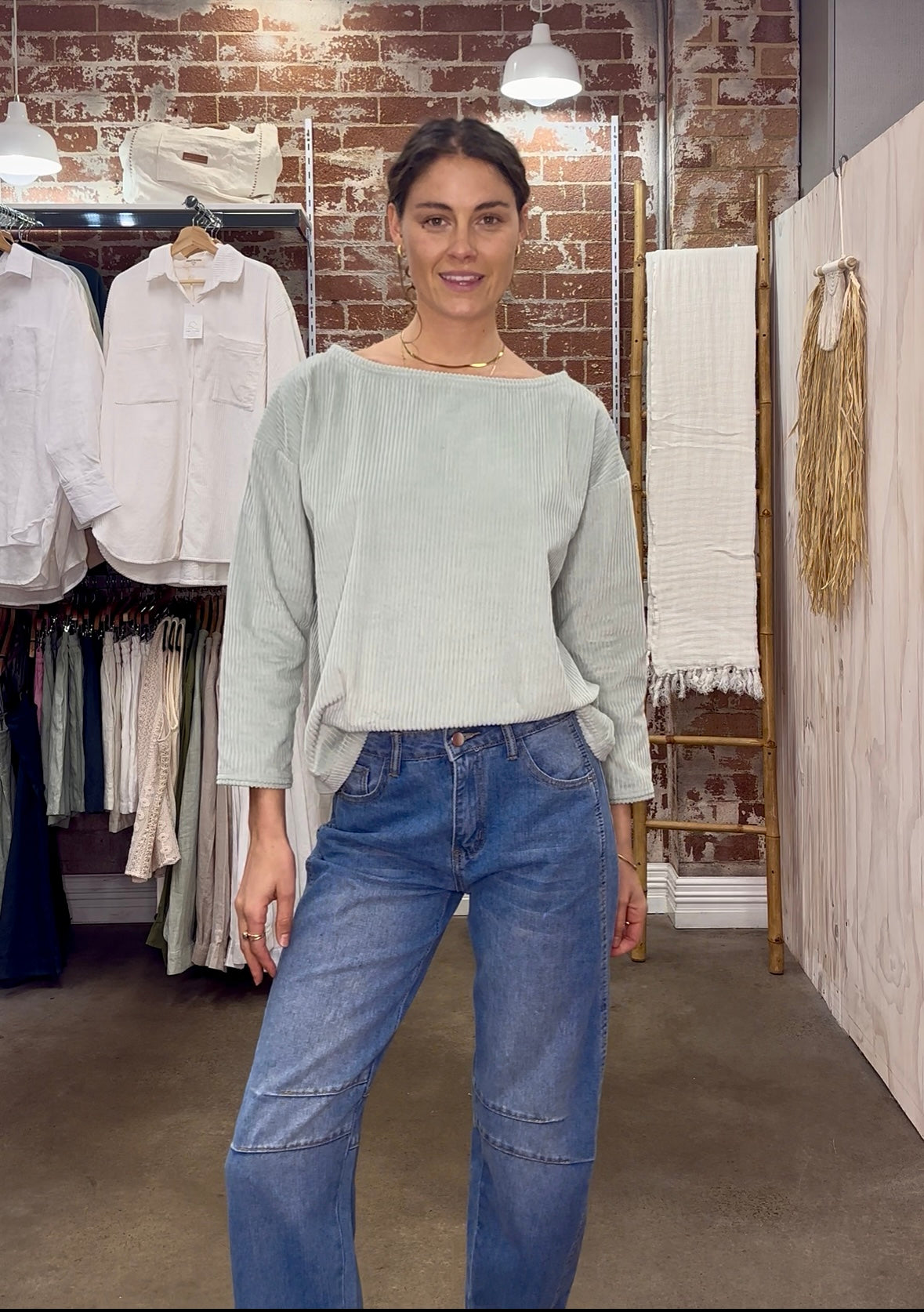 Georgia Cord Knit Seafoam