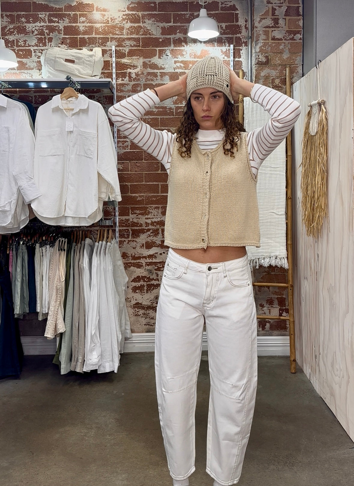 Ava Knit Vest 100% Cotton