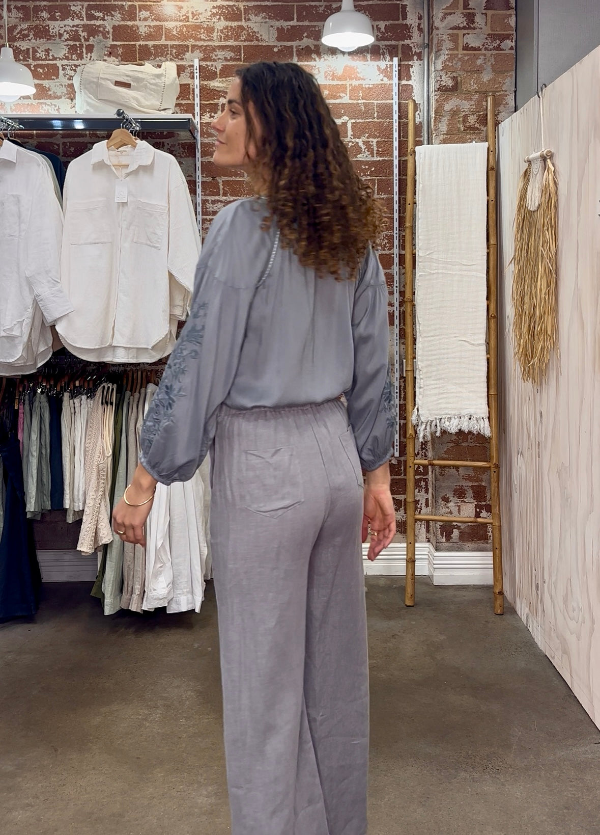 Jude Pant Linen Grey