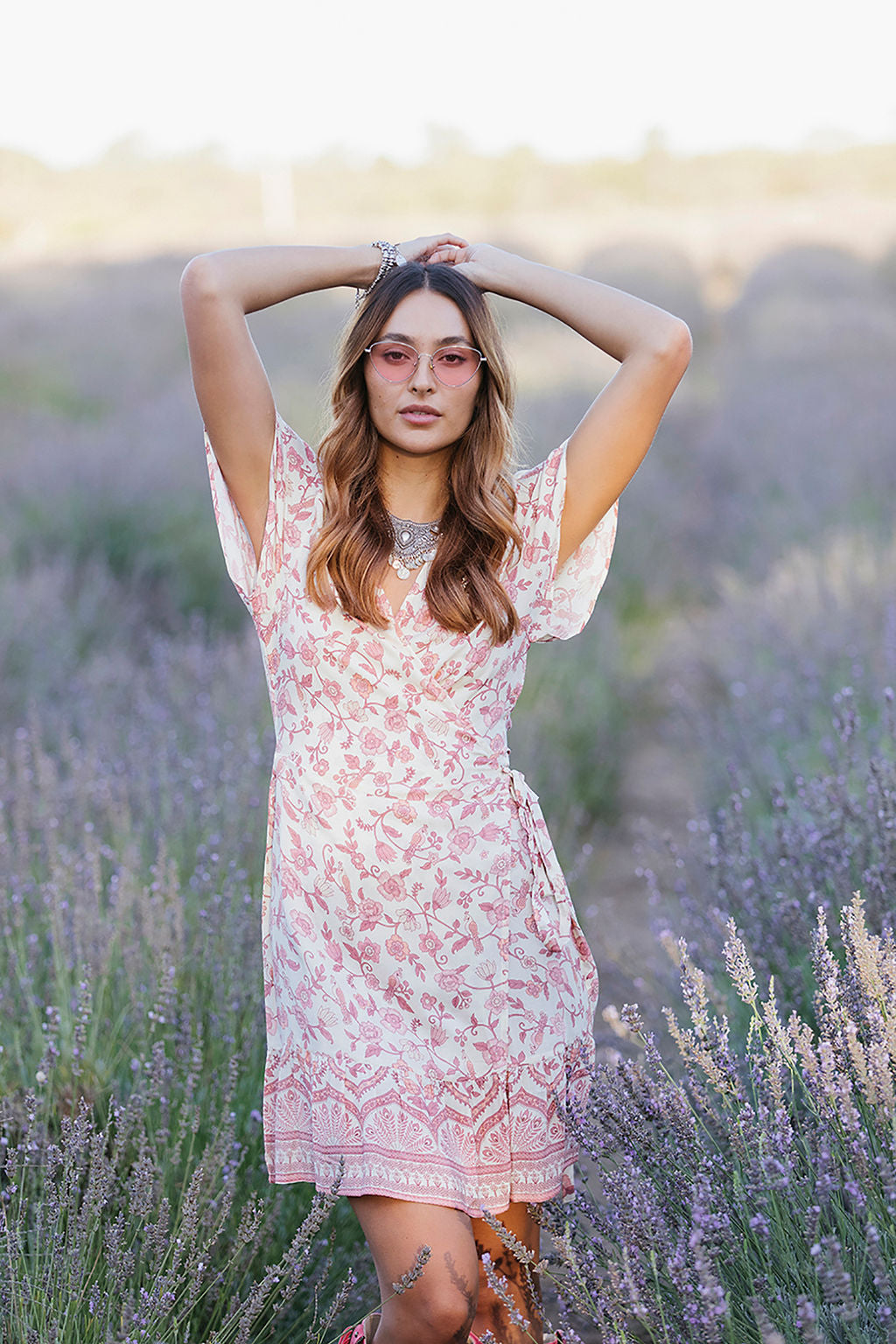 Florence Wrap Dress Rosette