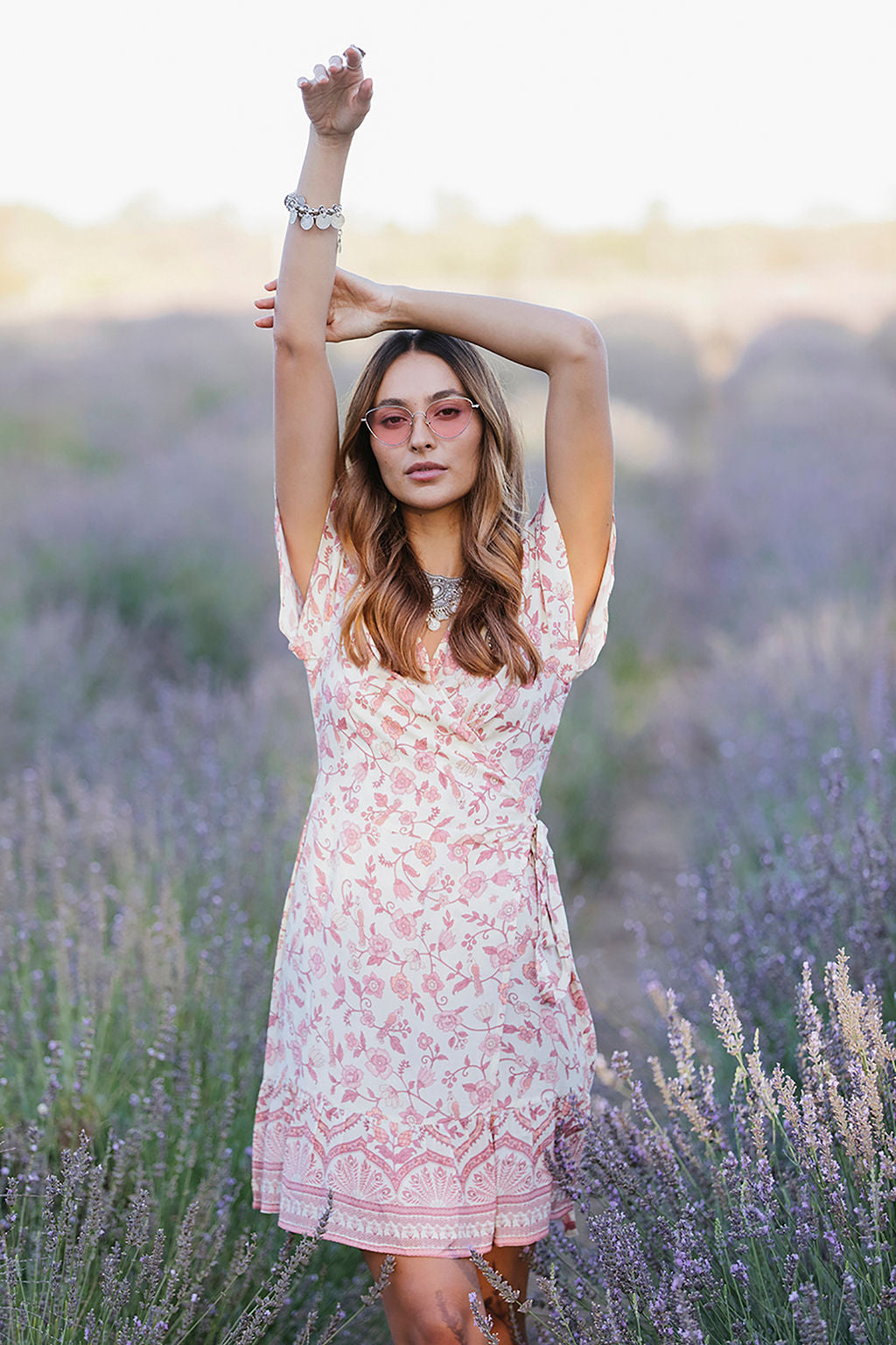 Florence Wrap Dress Rosette