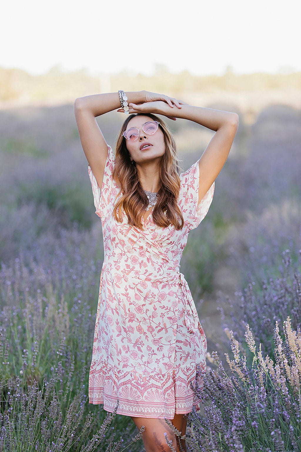 Florence Wrap Dress Rosette