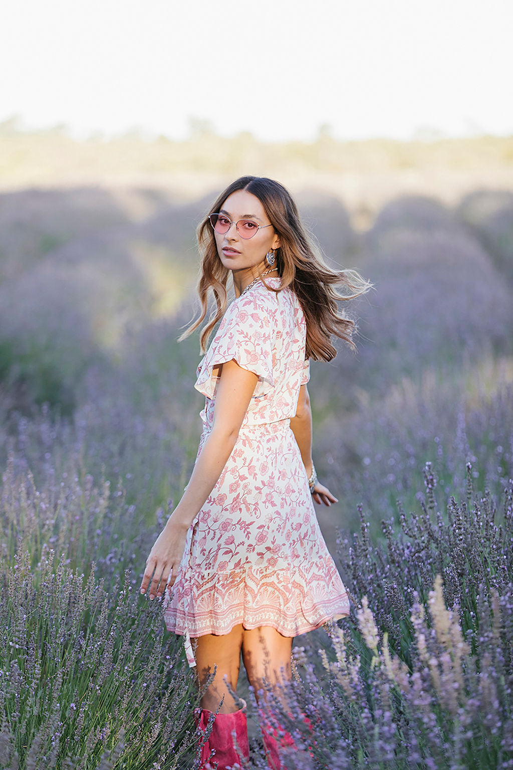 Florence Wrap Dress Rosette