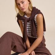 Jude Pant Linen Chocolate - Desert to Ocean