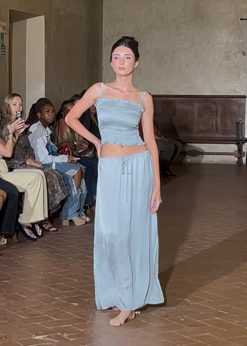 Castaway Maxi Slip Skirt Oyster