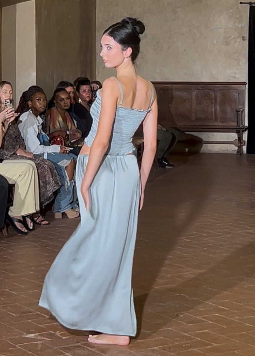 Castaway Maxi Slip Skirt Oyster