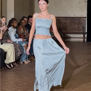 Castaway Maxi Slip Skirt Oyster