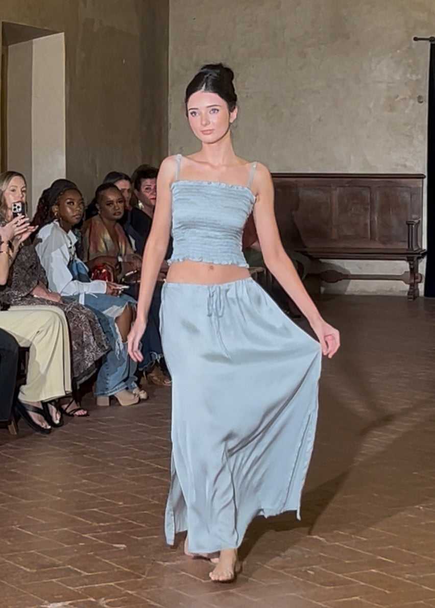 Castaway Maxi Slip Skirt Oyster