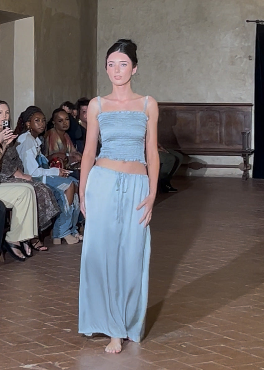 Castaway Maxi Slip Skirt Oyster