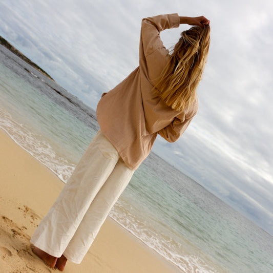 Riptide Cord Shacket Shell - Desert to Ocean