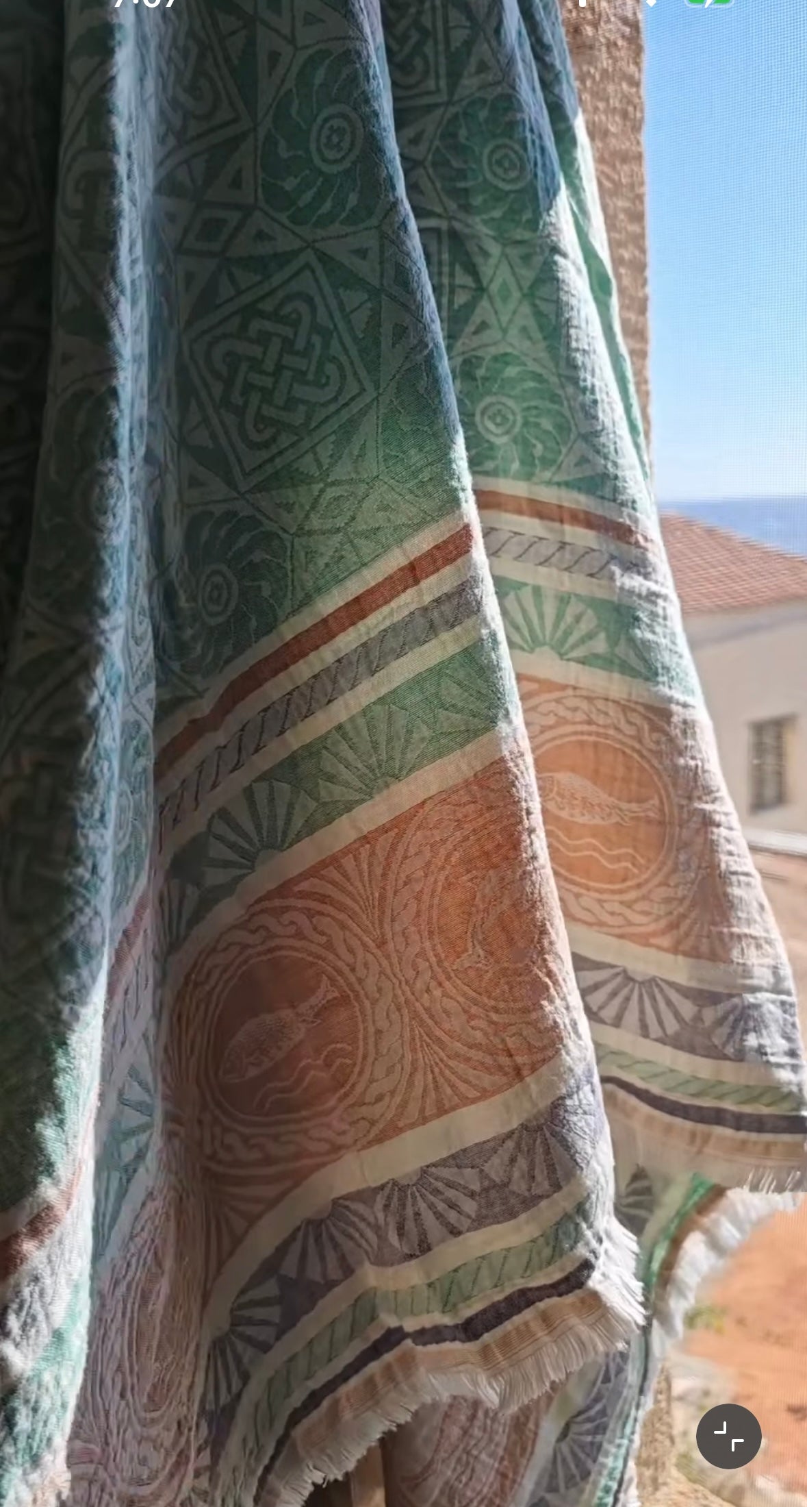 Roman Fish Double Organic Towel