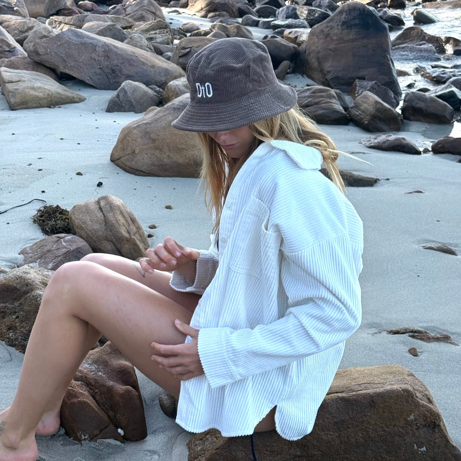 DTO Cotton Corduroy Bucket Hat Walnut