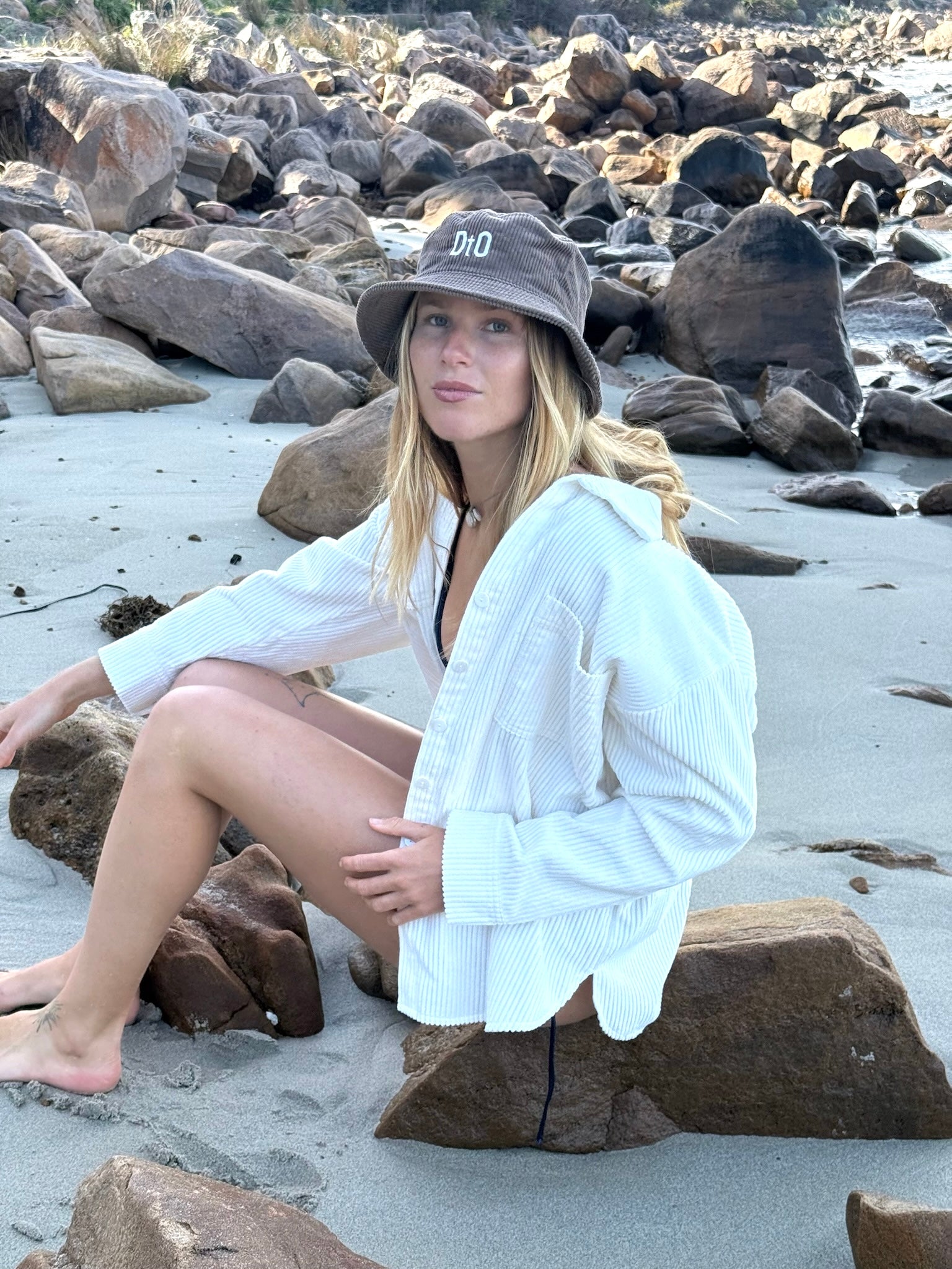 DTO Cotton Corduroy Bucket Hat Walnut