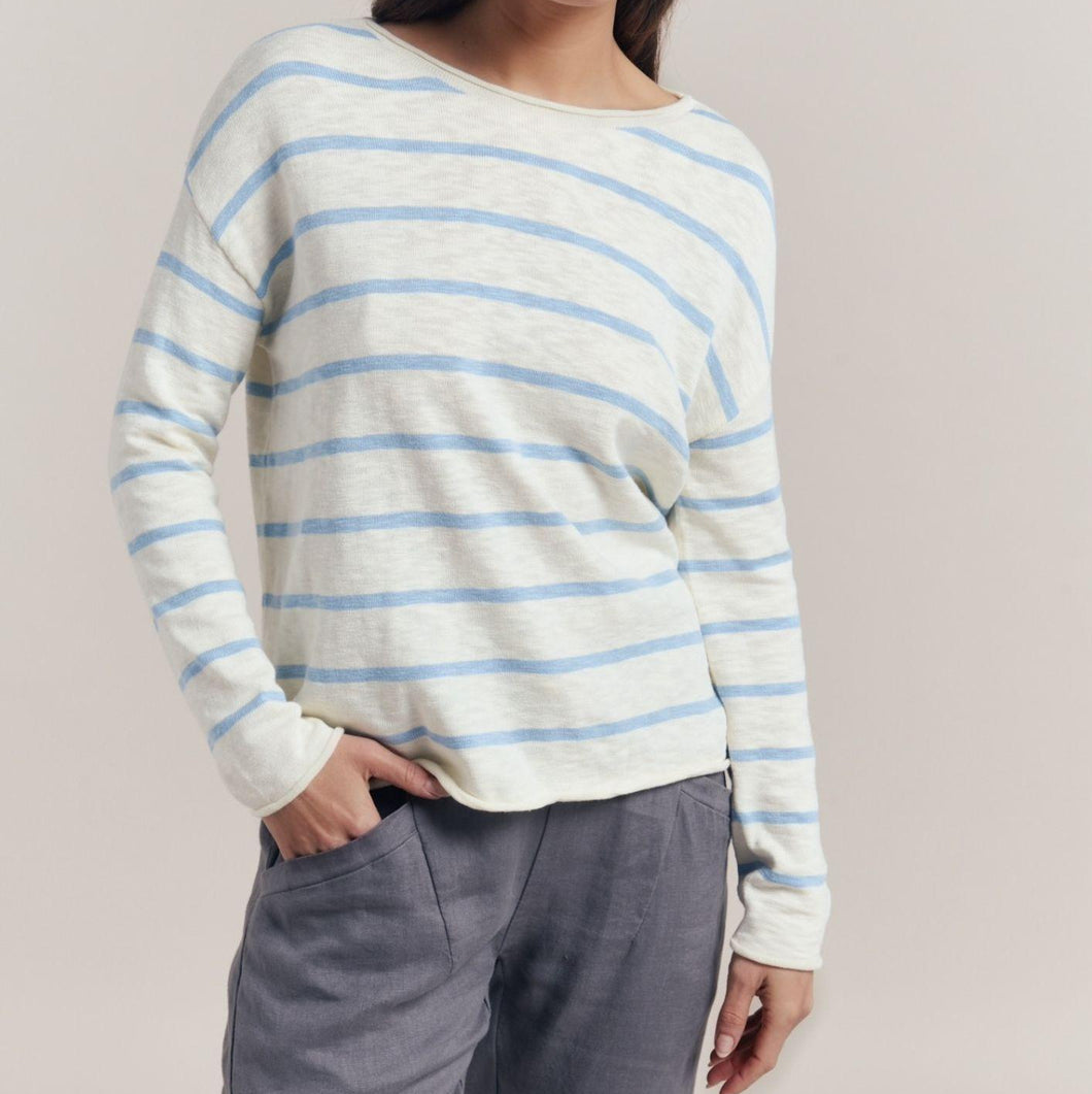 Minnie Stripe Milk Blue