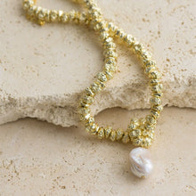 Load image into Gallery viewer, Jewel 24kt Gold Vermeil &amp; Pearl Necklace
