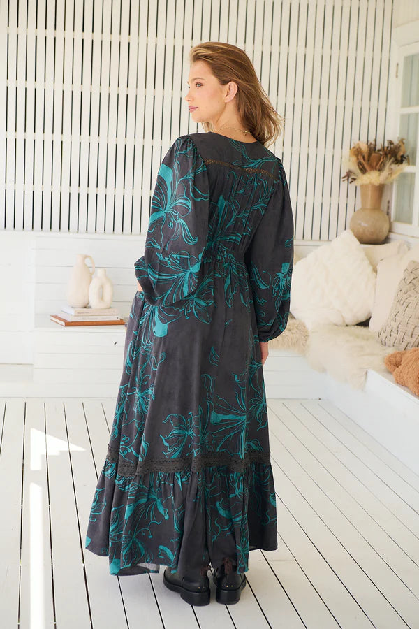 Midnight Lilly Long Sleeve Carmen Dress