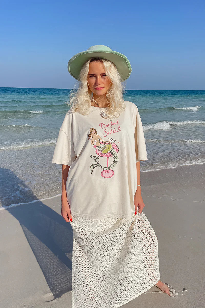 Mermaid Cocktail T-Shirt White