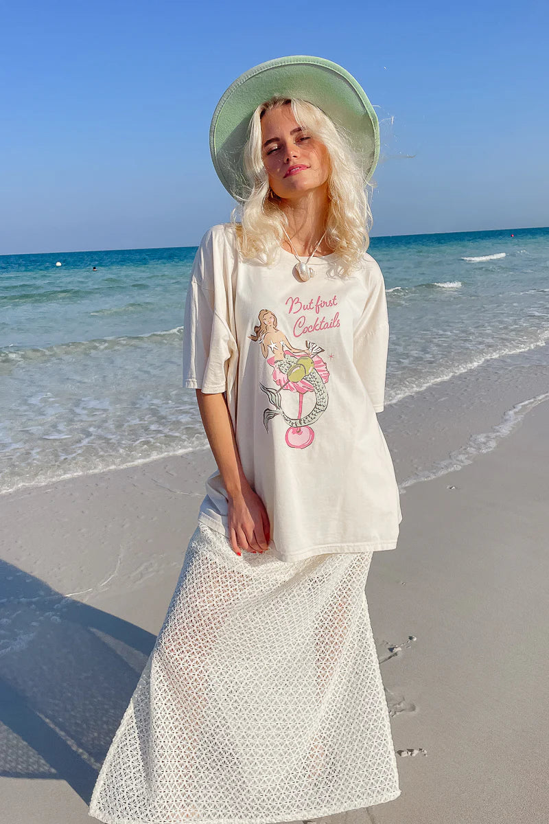 Mermaid Cocktail T-Shirt White