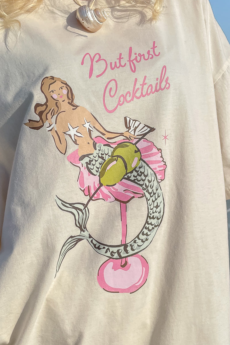 Mermaid Cocktail T-Shirt White