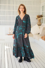 Load image into Gallery viewer, Midnight Lilly Long Sleeve Carmen Dress
