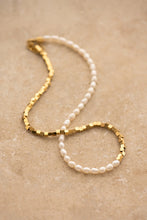 Load image into Gallery viewer, Nala Handcrafted Freshwater Pearls Crushed Gold Stones Necklace
