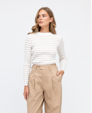 Ivory Stripes Knit