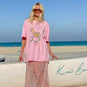 Mermaid Cocktail T-Shirt Pink