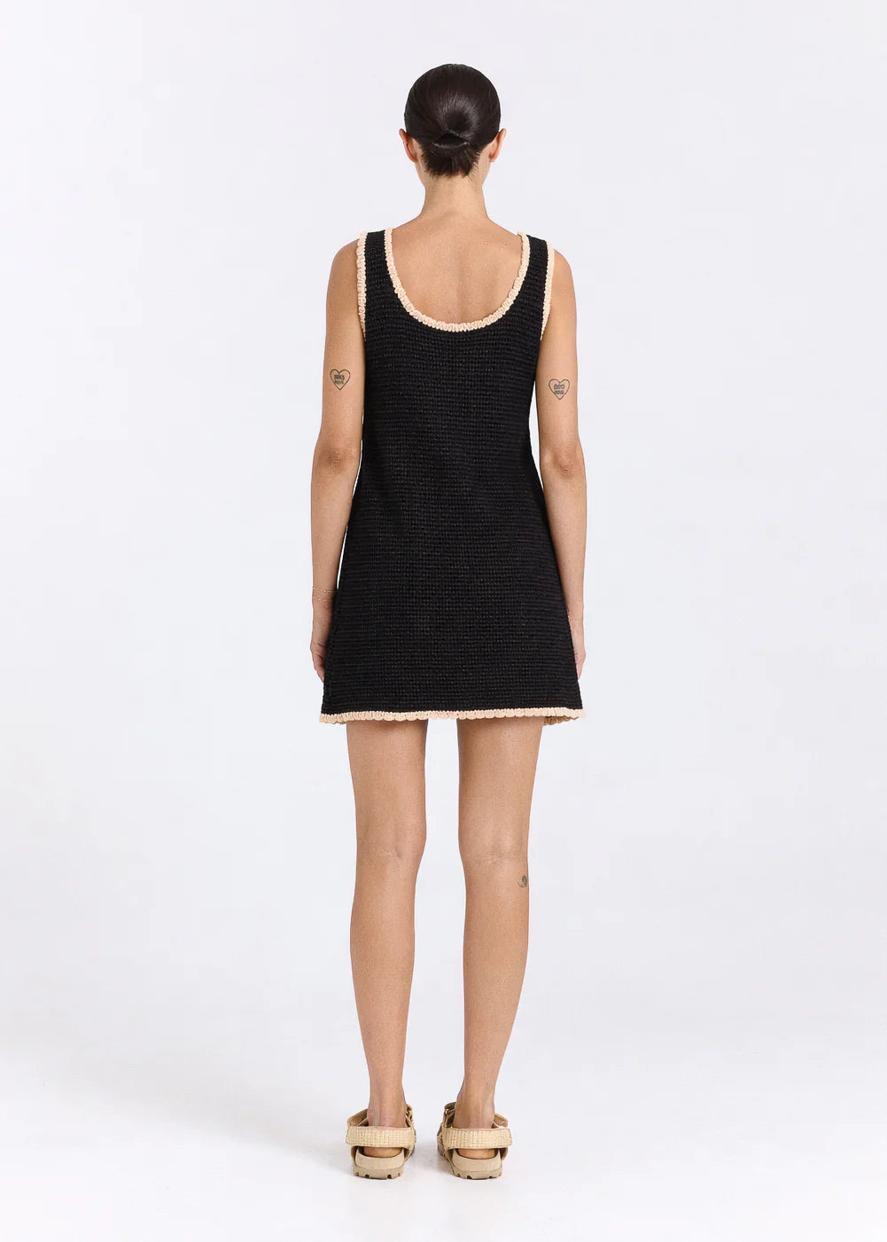 Palm Beach Knit Dress Black Sand - Desert to Ocean