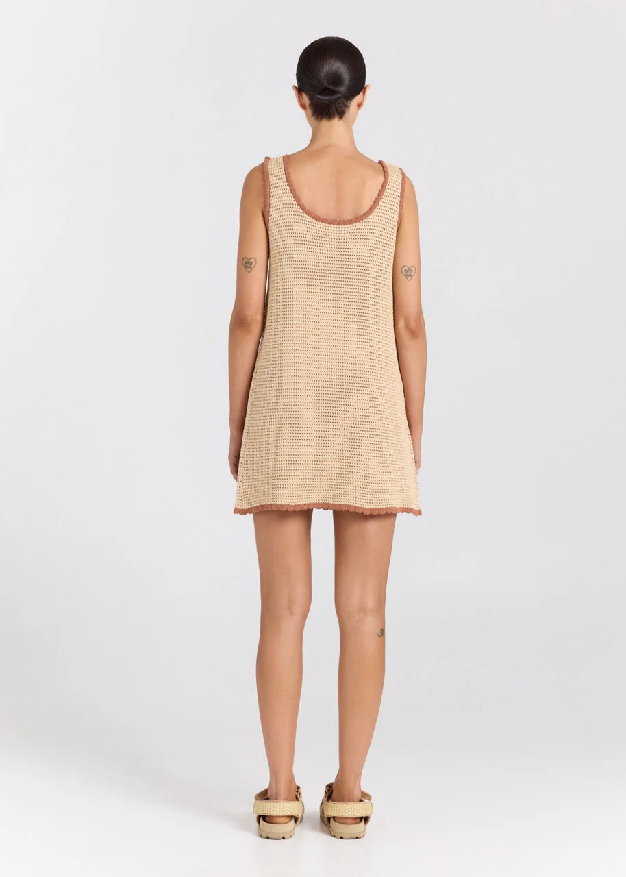 Palm Beach Knit Dress Sand - Desert to Ocean