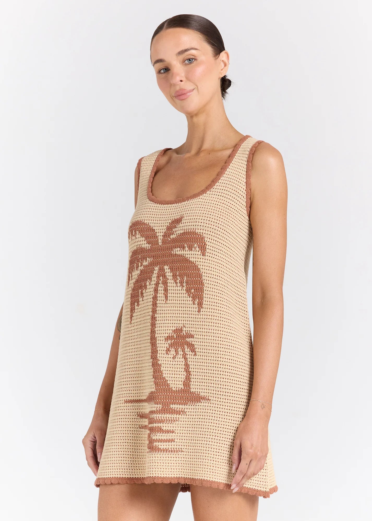 Palm Beach Knit Dress Sand - Desert to Ocean