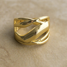 Load image into Gallery viewer, Paris Ring S925 Gold Plated Adjustable ring
