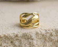 Load image into Gallery viewer, Paris Ring S925 Gold Plated Adjustable ring
