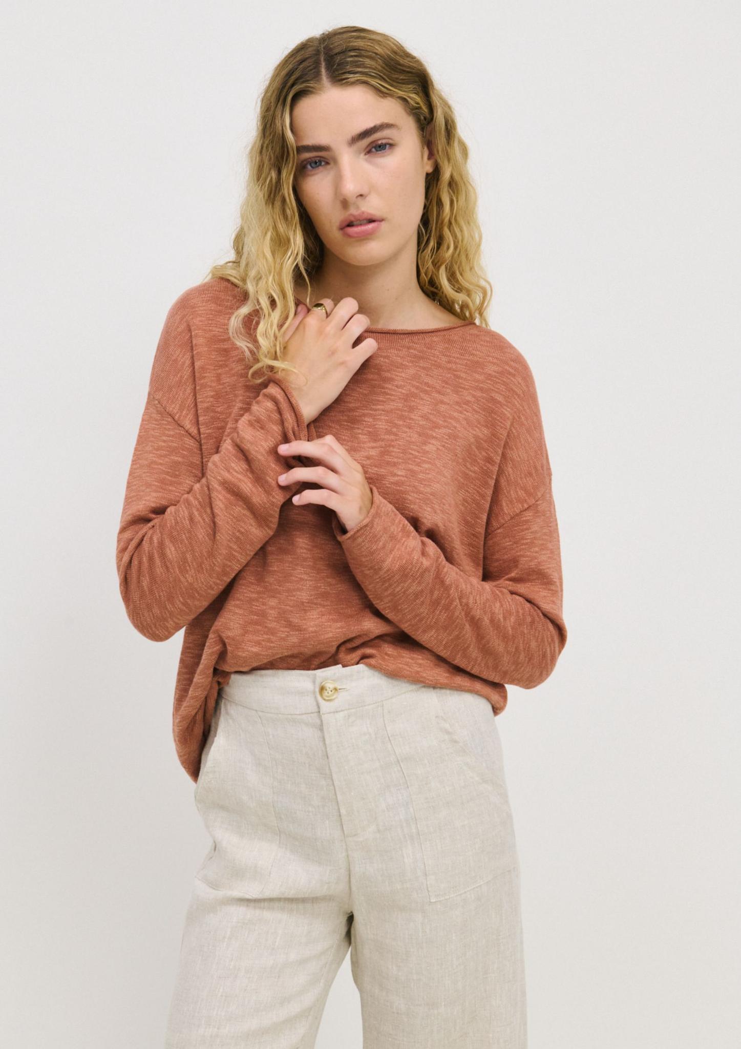 Nellie Top Terracotta 100% Cotton