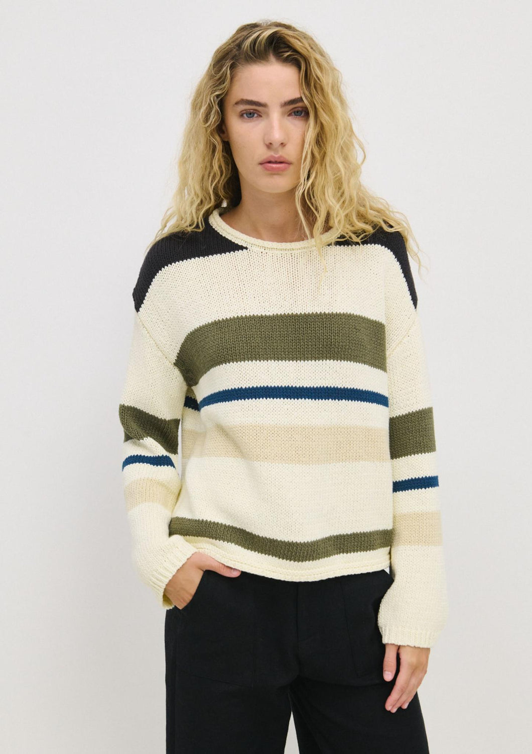 Ava Stripe Knit 100% Cotton