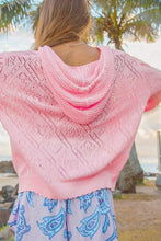 Load image into Gallery viewer, Crochet Knit Sweater Pink
