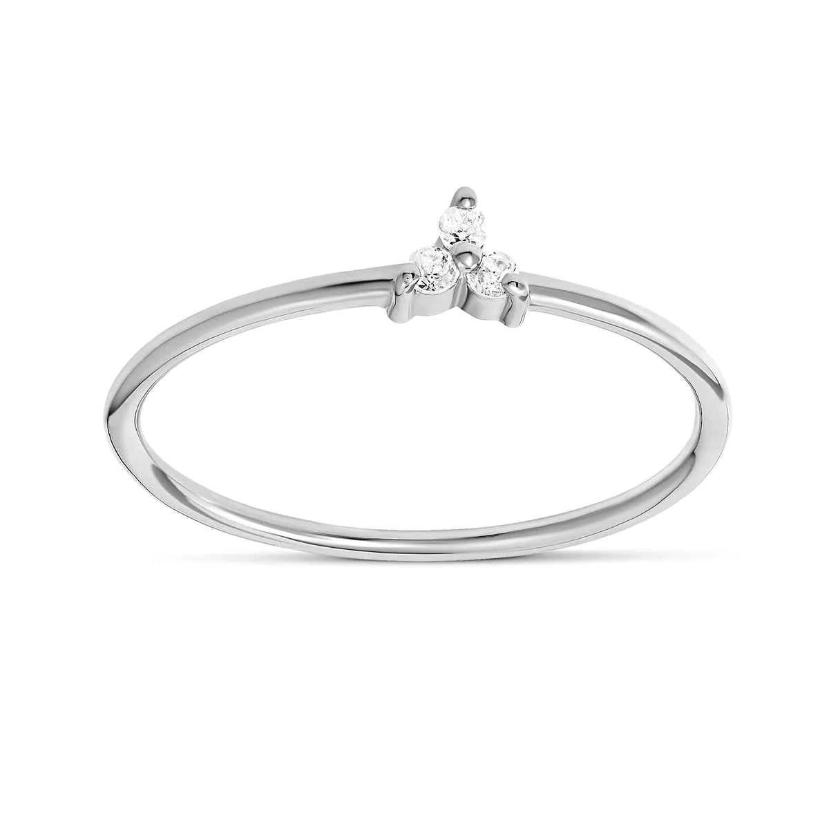 Delicate Starburst White Topaz Ring