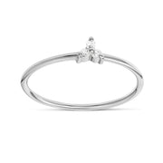 Delicate Starburst White Topaz Ring