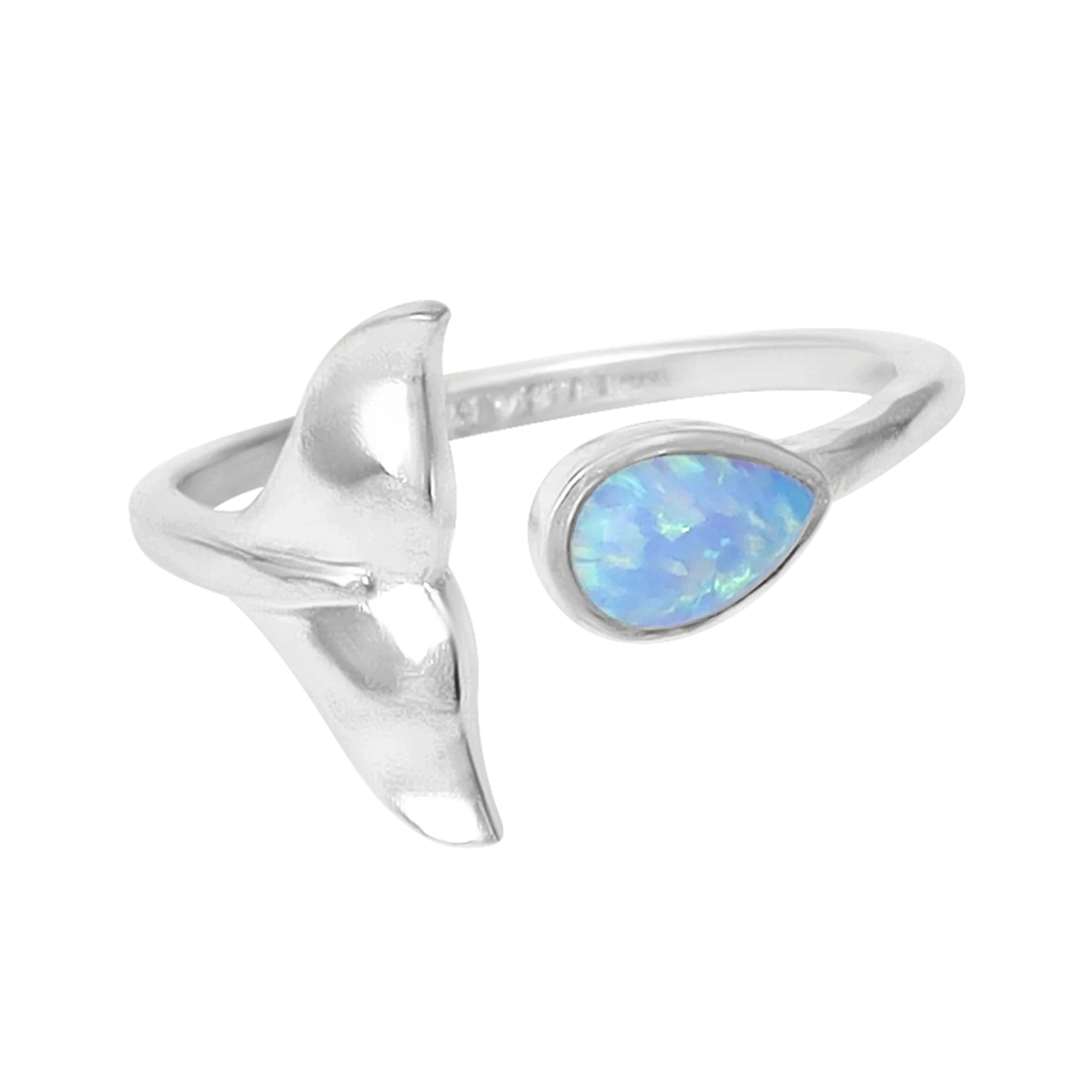 Whale Tail Opal Ring Lg